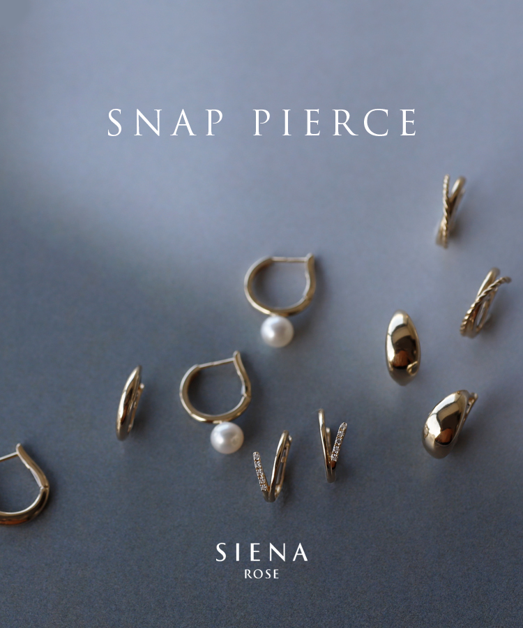 SIENA ROSE K18 フープピアス - アクセサリー